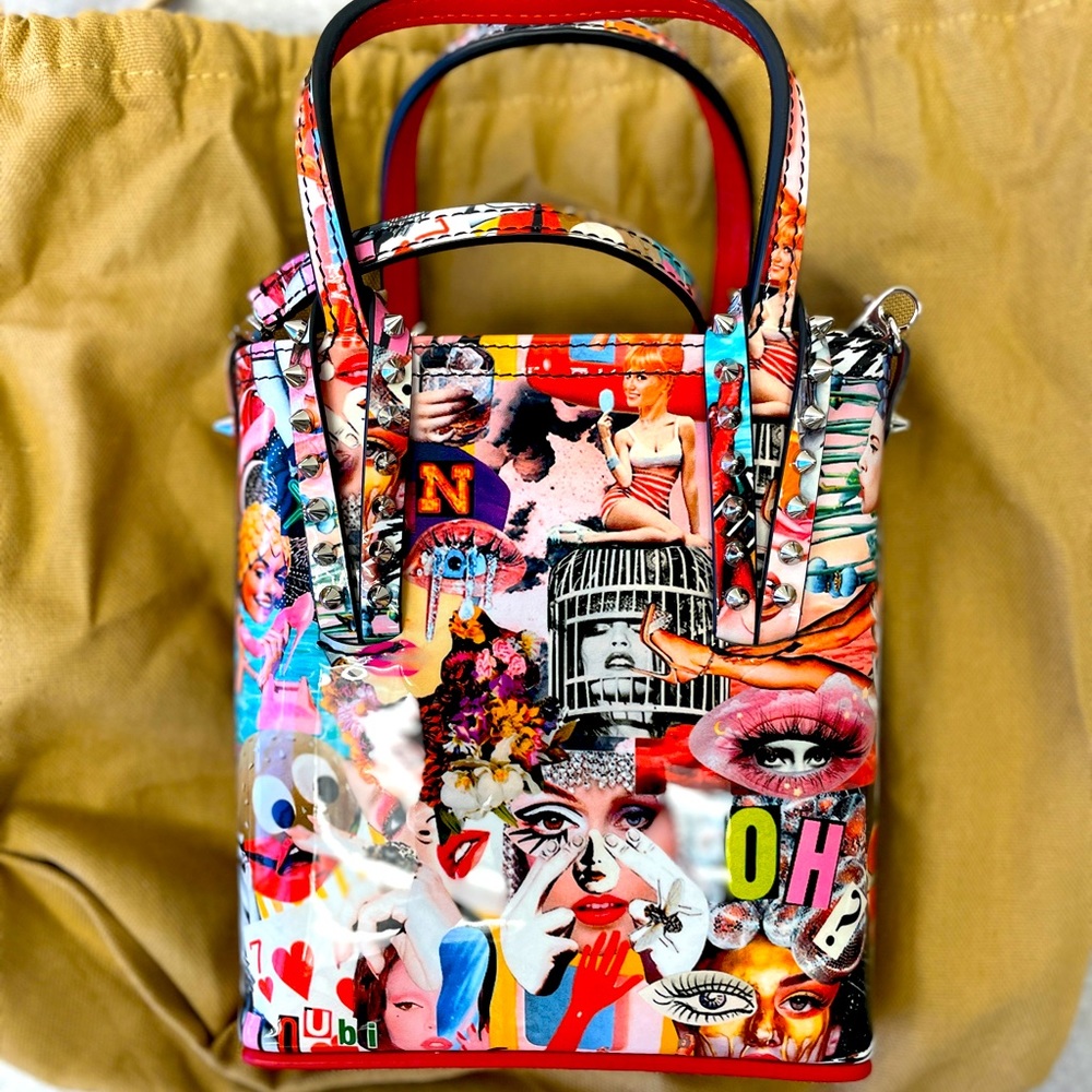 Christian Louboutin Cabata Mini Oh Xtian Patent leather purse.